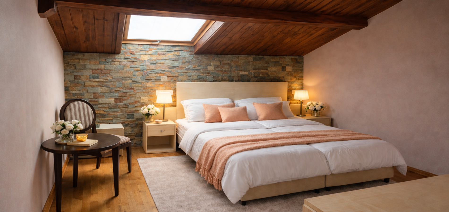 Una de las habitaciones del hotel