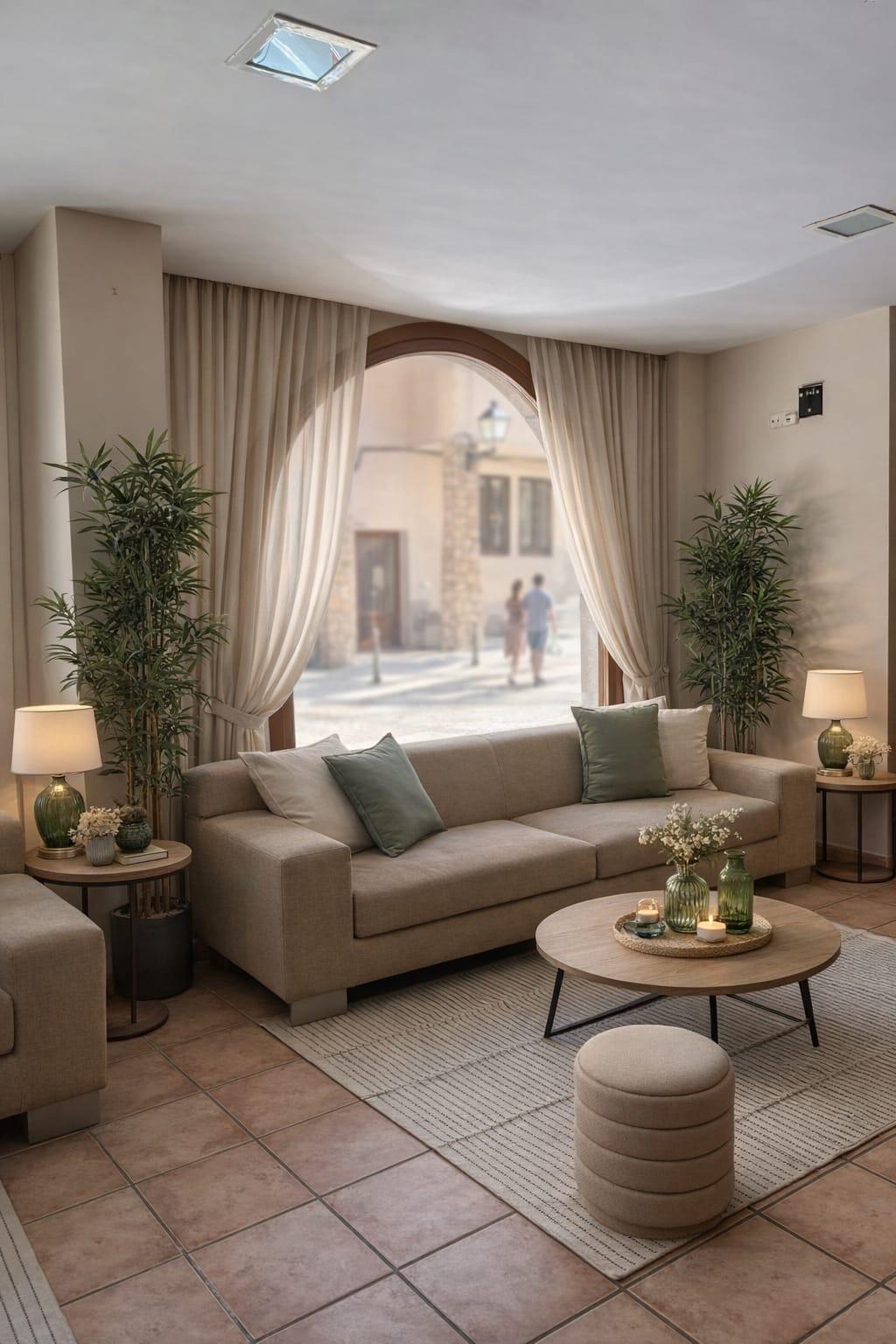 Zona de estar de la recepción del Hotel Vestigia
